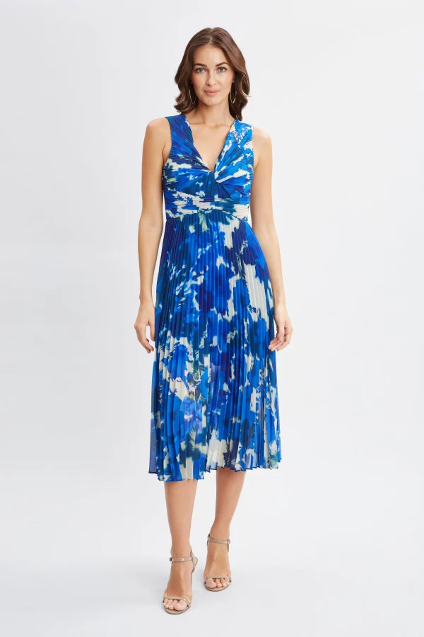 Elie Tahari Dresses & Jumpsuits-Garden Printed Twist Midi Dress