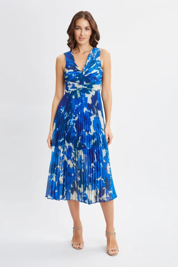 Elie Tahari Dresses & Jumpsuits-Garden Printed Twist Midi Dress