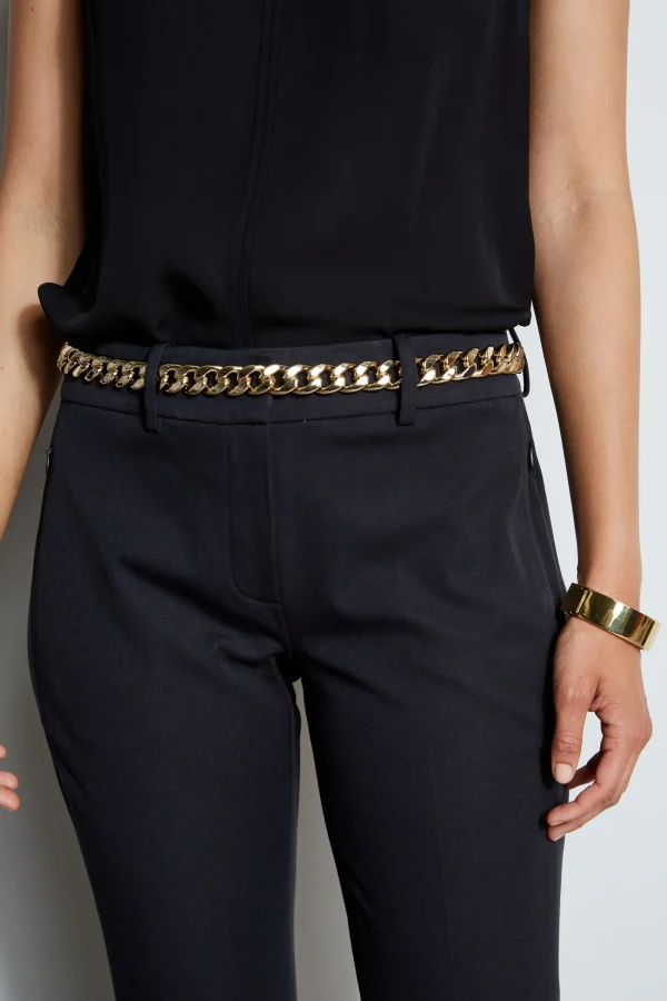 Elie Tahari Fragrance | Gloves-Gold Chain Belt - Black