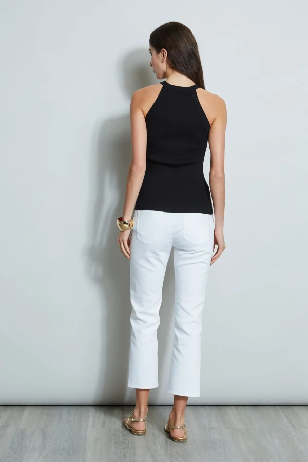 Elie Tahari Tops & Sweaters-Halter Button Rib Tank