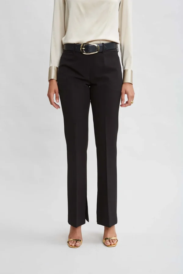 Elie Tahari Bottoms-Inseam Slit Flare Pant