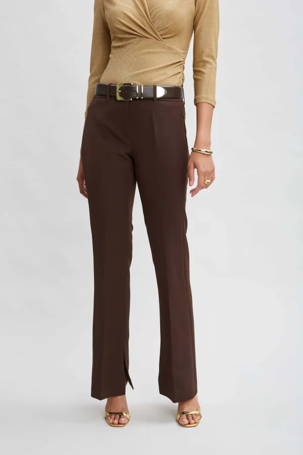 Elie Tahari Bottoms-Inseam Slit Flare Pant