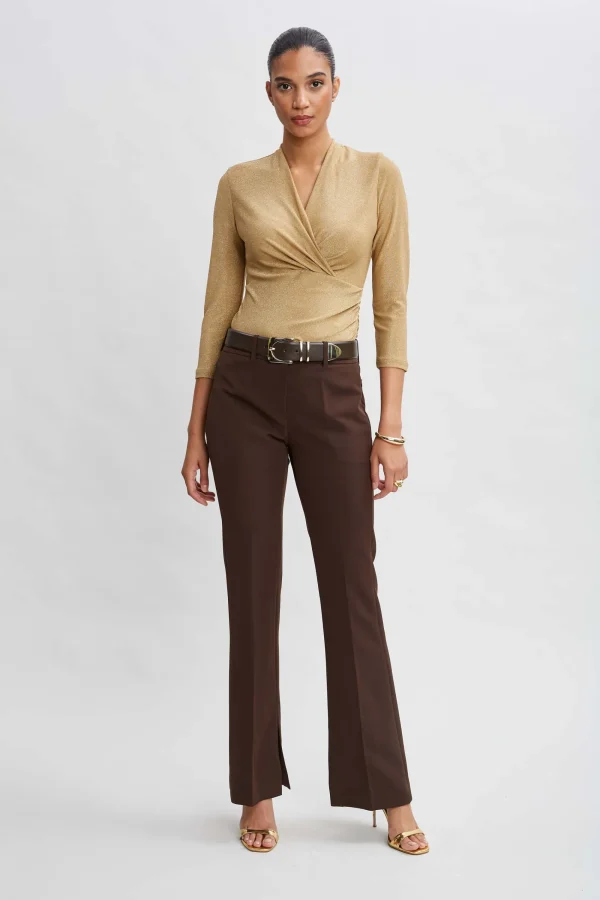 Elie Tahari Bottoms-Inseam Slit Flare Pant