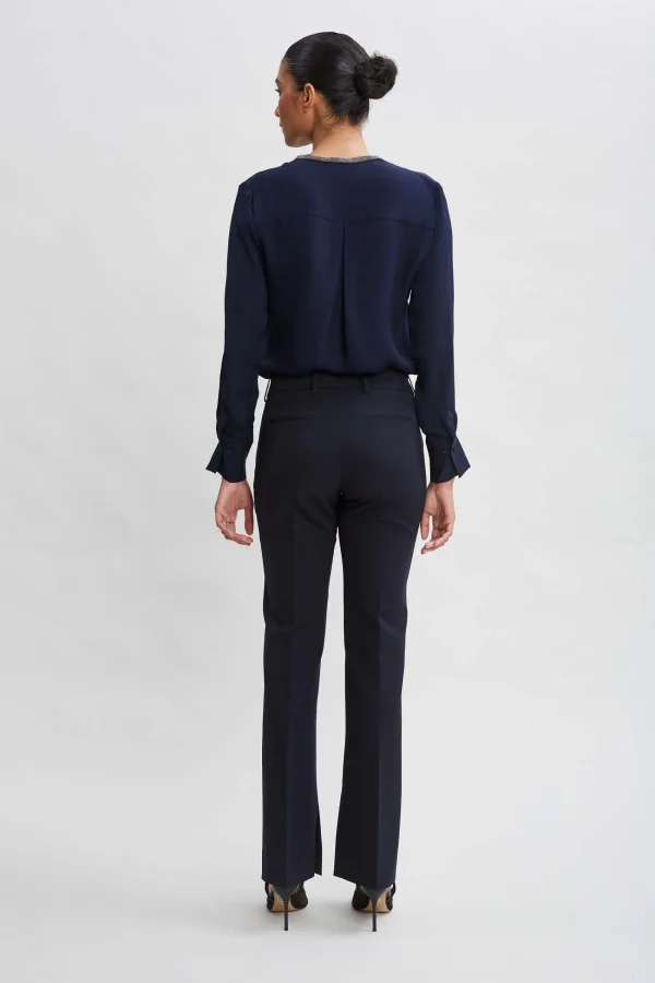 Elie Tahari Bottoms-Inseam Slit Flare Pant