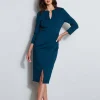 Elie Tahari Dresses & Jumpsuits | Long Sleeve Dresses-Keyhole Ring Wrap Dress