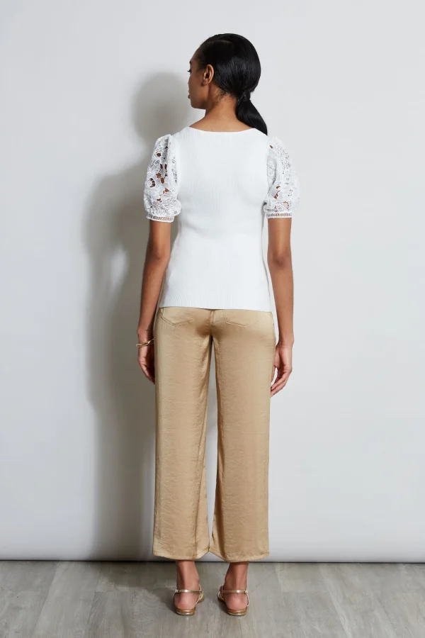 Elie Tahari Tops & Sweaters-Lace Sleeve Sweater