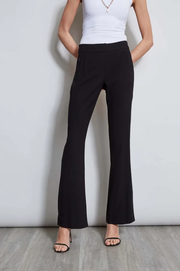 Elie Tahari Bottoms-Lace Trim Fit & Flare Pant