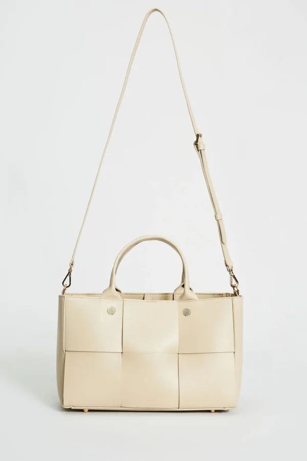 Elie Tahari Suiting | Fragrance-Leather Weave Handbag