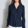 Elie Tahari Tops & Sweaters-Long Sleeve Chain Shirt