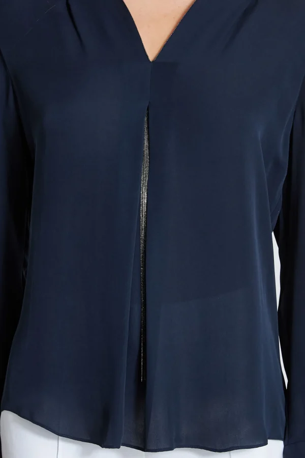 Elie Tahari Tops & Sweaters-Long Sleeve Chain Shirt