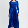 Elie Tahari Dresses & Jumpsuits-Long Sleeve Knit Pleated Dress