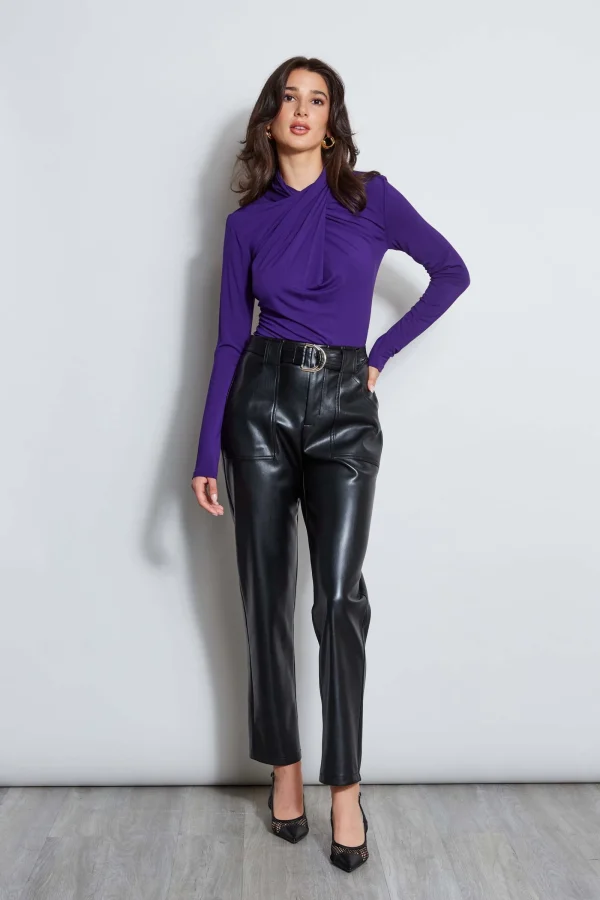 Elie Tahari Tops & Sweaters-Long Sleeve Twist Neck Knit