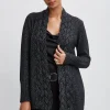 Elie Tahari Tops & Sweaters-Metallic Cable Cardigan