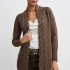 Elie Tahari Tops & Sweaters-Metallic Cable Cardigan