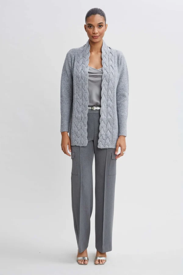 Elie Tahari Tops & Sweaters-Metallic Cable Cardigan