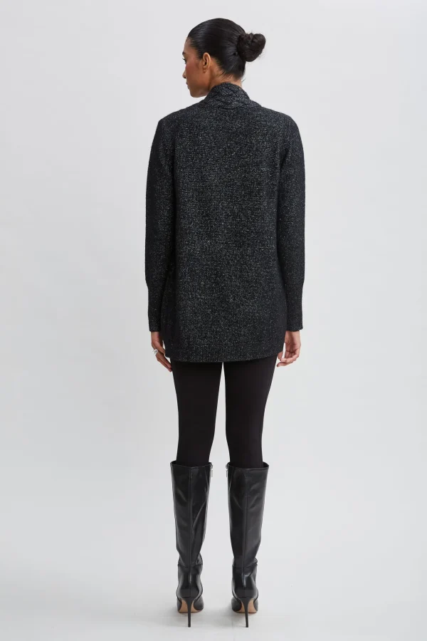 Elie Tahari Tops & Sweaters-Metallic Cable Cardigan