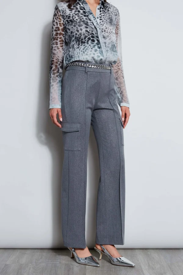 Elie Tahari Bottoms | Suiting-Metallic Cargo Pant