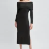 Elie Tahari Dresses & Jumpsuits-Metallic Cashmere Off Shoulder Dress