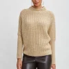 Elie Tahari Tops & Sweaters-Metallic Mock Neck Sweater