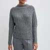 Elie Tahari Tops & Sweaters-Metallic Mock Neck Sweater