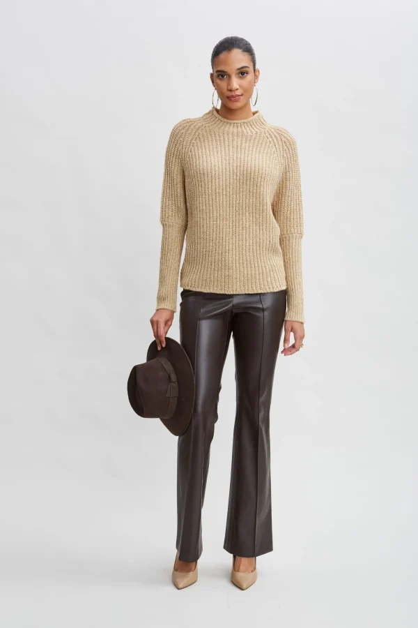 Elie Tahari Tops & Sweaters-Metallic Mock Neck Sweater