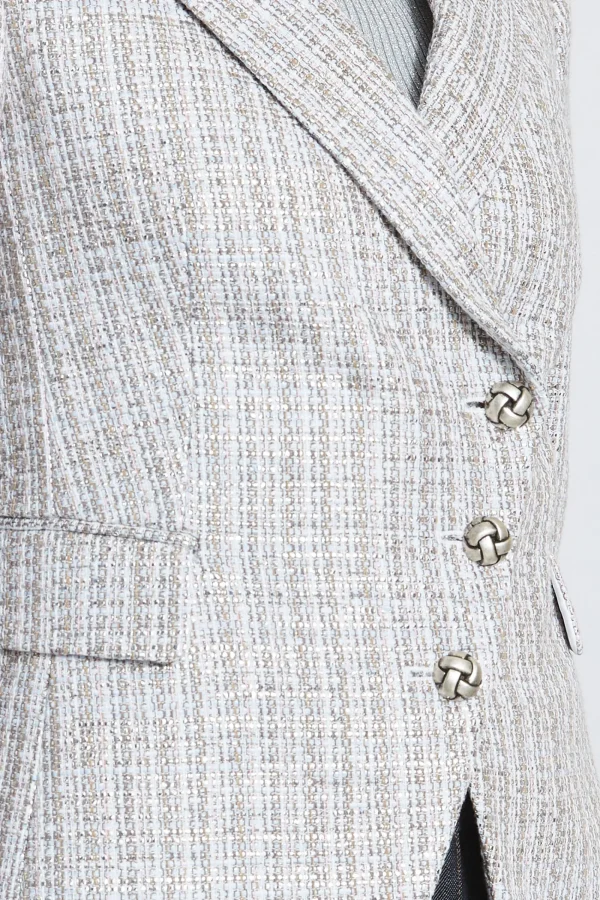 Elie Tahari Jackets & Blazers-Metallic Tweed 3 Button Blazer