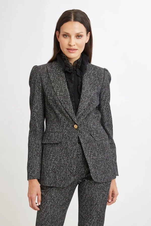 Elie Tahari Suiting | Jackets & Blazers-Metallic Tweed Blazer