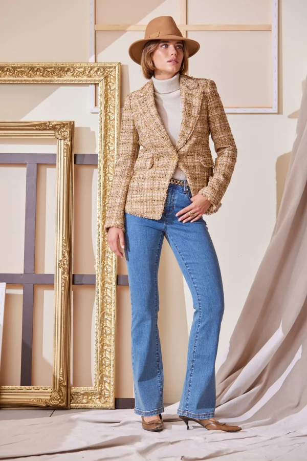 Elie Tahari Jackets & Blazers | Suiting-Metallic Tweed Blazer