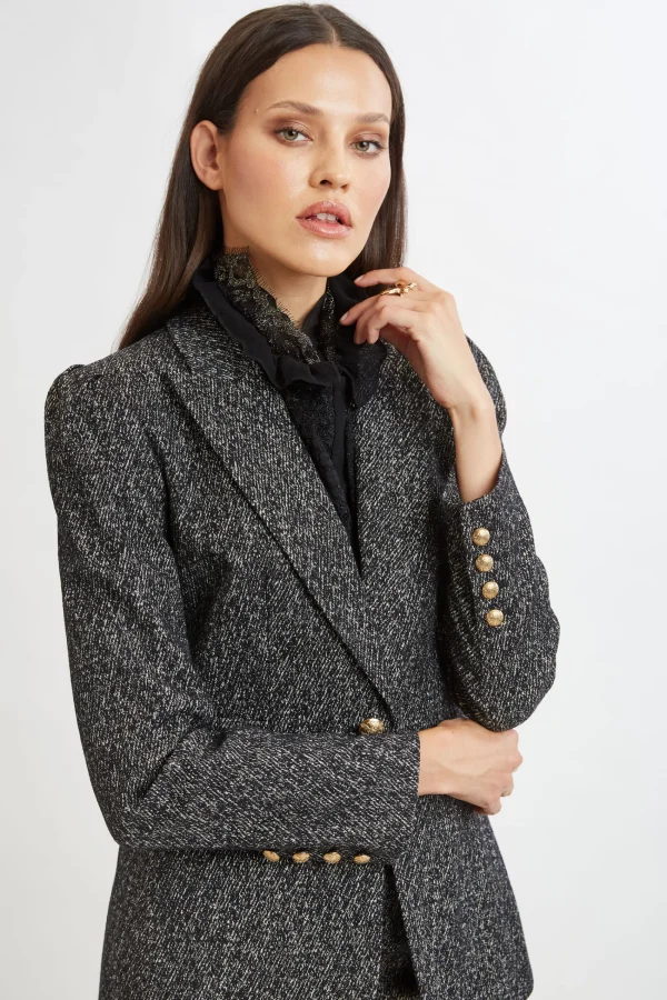 Elie Tahari Suiting | Jackets & Blazers-Metallic Tweed Blazer