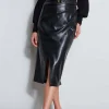 Elie Tahari Bottoms | Suiting-Midi Vegan Leather Wrap Skirt