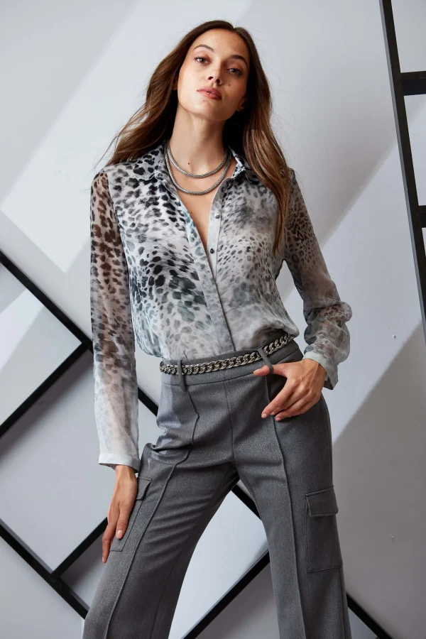 Elie Tahari Tops & Sweaters-Mirage Cheetah Button Down Shirt