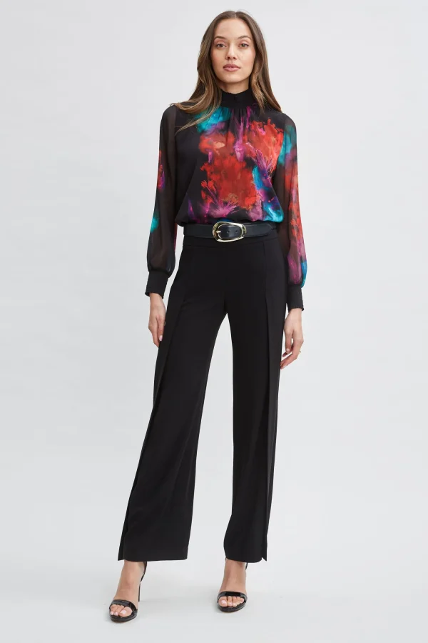 Elie Tahari Tops & Sweaters-Mock Neck Studio Floral Shirt