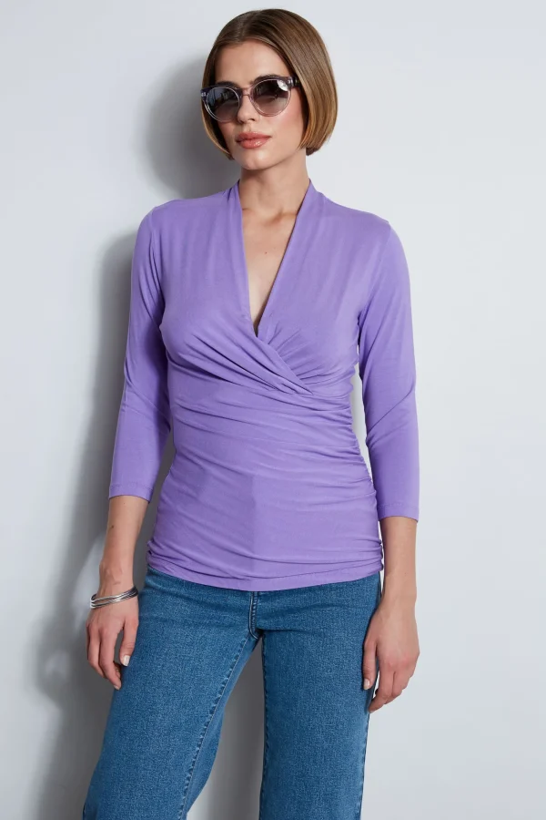 Elie Tahari Tops & Sweaters-Mock Wrap Knit