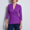 Elie Tahari Tops & Sweaters-Mock Wrap Knit