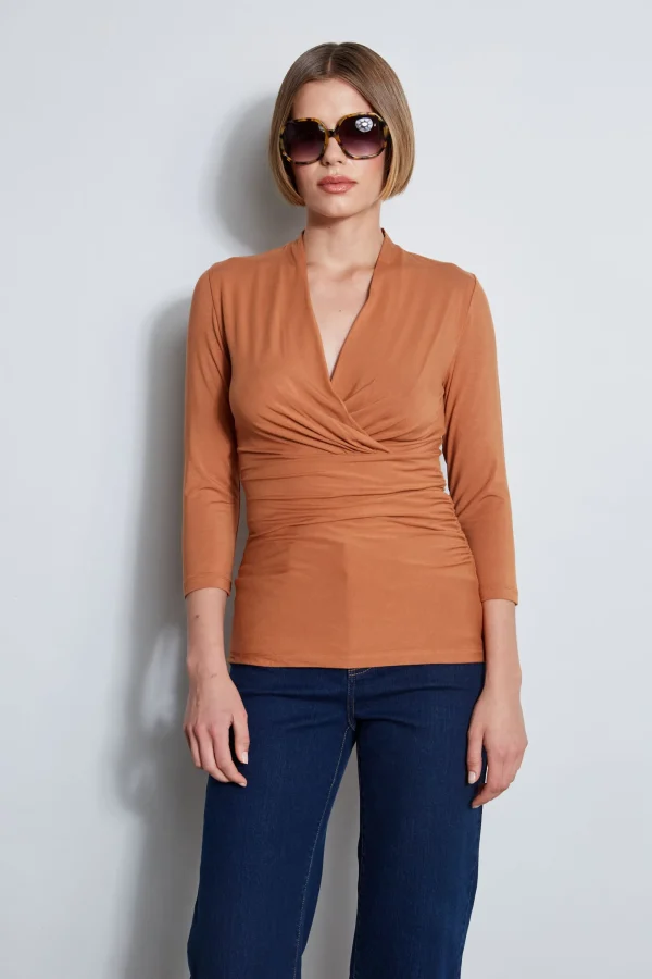 Elie Tahari Tops & Sweaters-Mock Wrap Knit