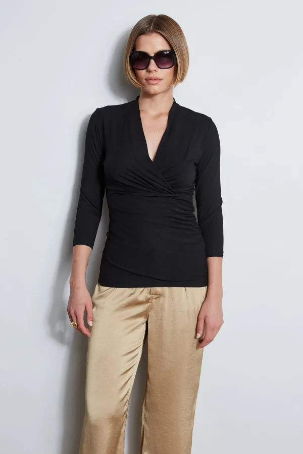 Elie Tahari Tops & Sweaters-Mock Wrap Knit