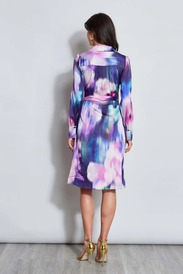 Elie Tahari Dresses & Jumpsuits | Midi Dresses-Moire Floral Wrap Dress