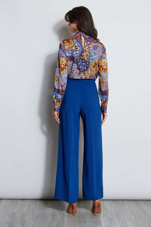 Elie Tahari Tops & Sweaters-Night Garden Silk Draped Shirt