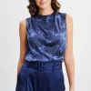 Elie Tahari Tops & Sweaters-Night Shadow Silk Top