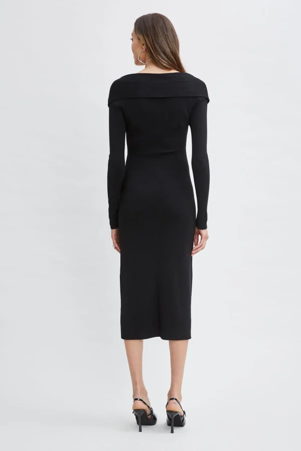 Elie Tahari Dresses & Jumpsuits-Off Shoulder Wool Sweater Dress