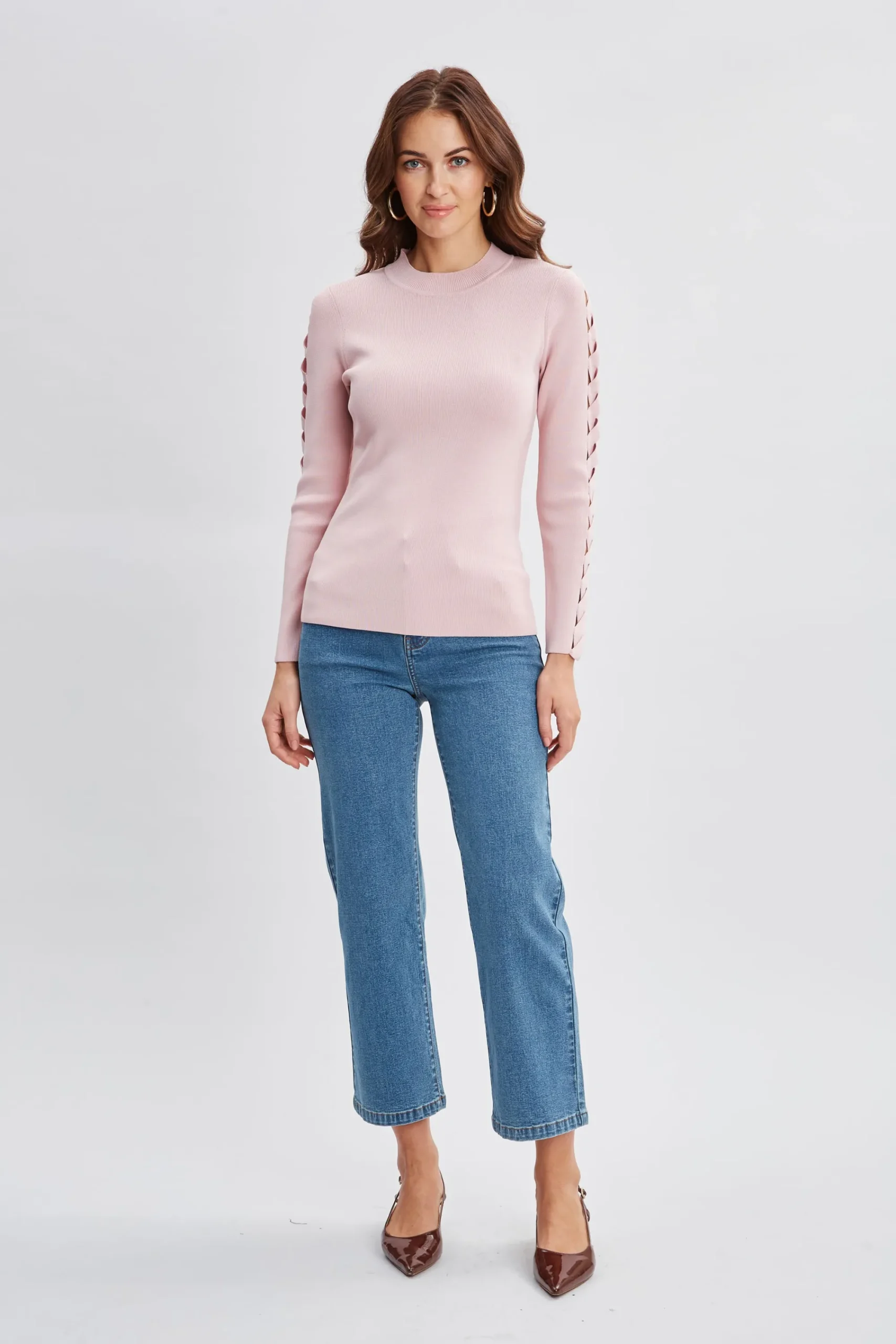 openwork_sleeve_sweater_3-1.webp Elie Tahari Tops & Sweaters-Openwork Sleeve Sweater