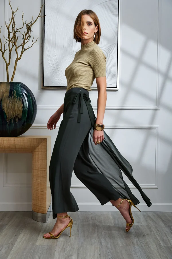 Elie Tahari Bottoms-Overlay Pant