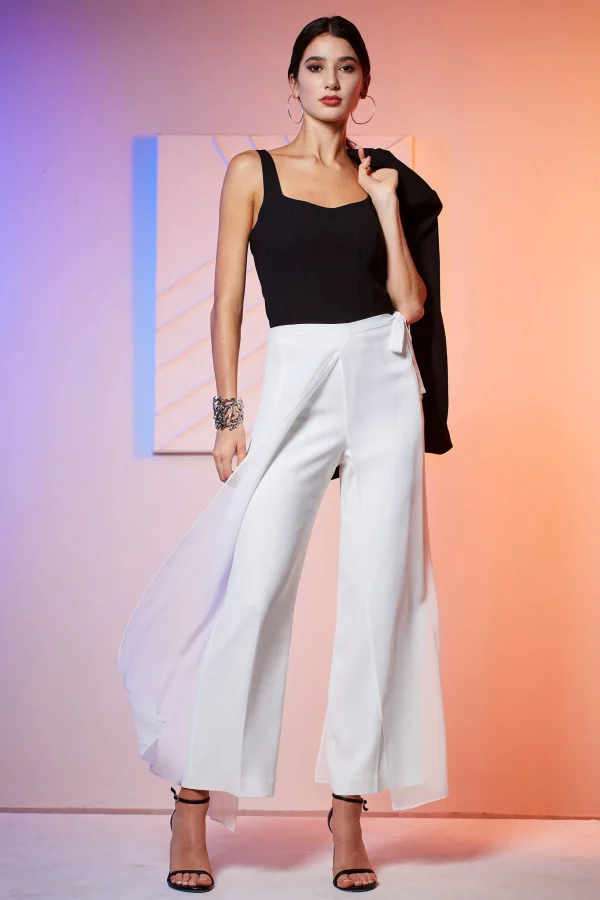 Elie Tahari Bottoms-Overlay Pant