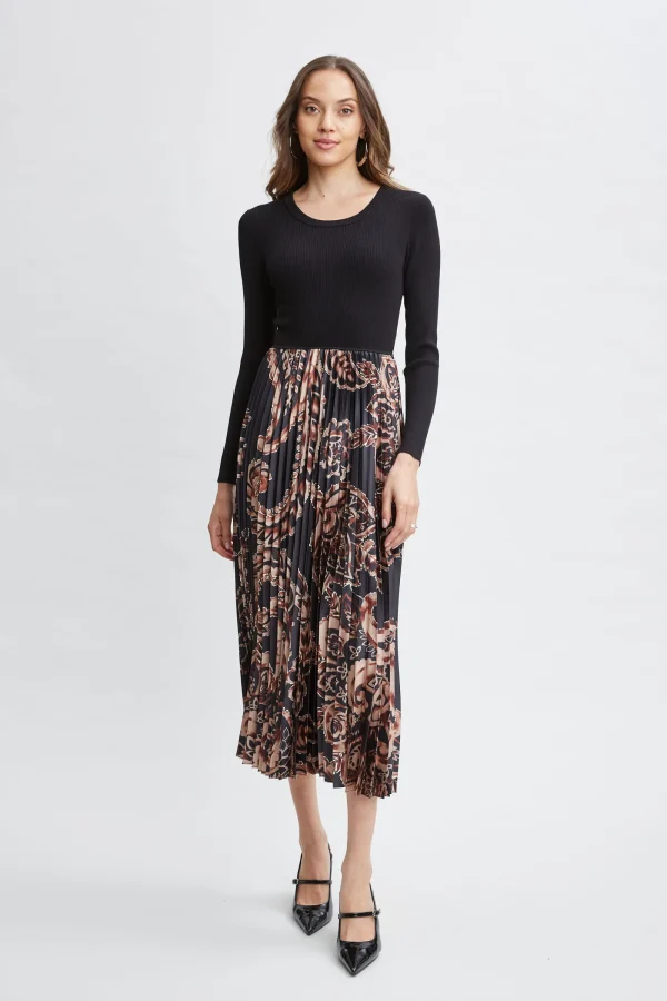 Elie Tahari Dresses & Jumpsuits-Paisley Pleated Midi Dress