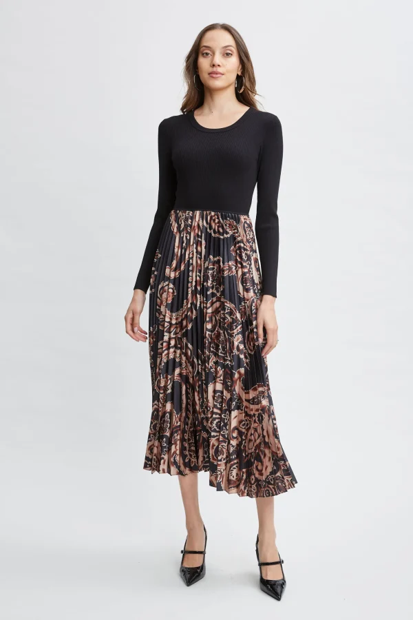 Elie Tahari Dresses & Jumpsuits-Paisley Pleated Midi Dress