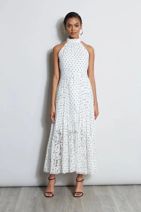 Elie Tahari Dresses & Jumpsuits | Maxi Dresses-Pin Dot Halter Dress