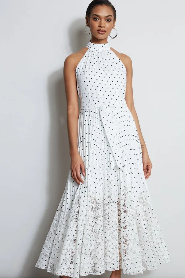 Elie Tahari Dresses & Jumpsuits | Maxi Dresses-Pin Dot Halter Dress