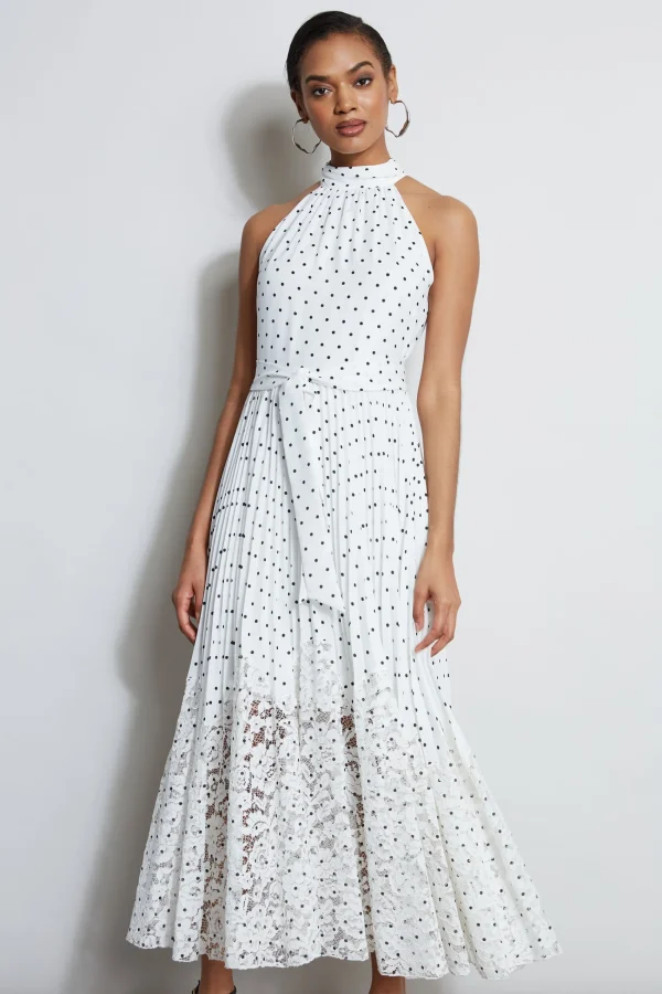 Elie Tahari Dresses & Jumpsuits | Maxi Dresses-Pin Dot Halter Dress