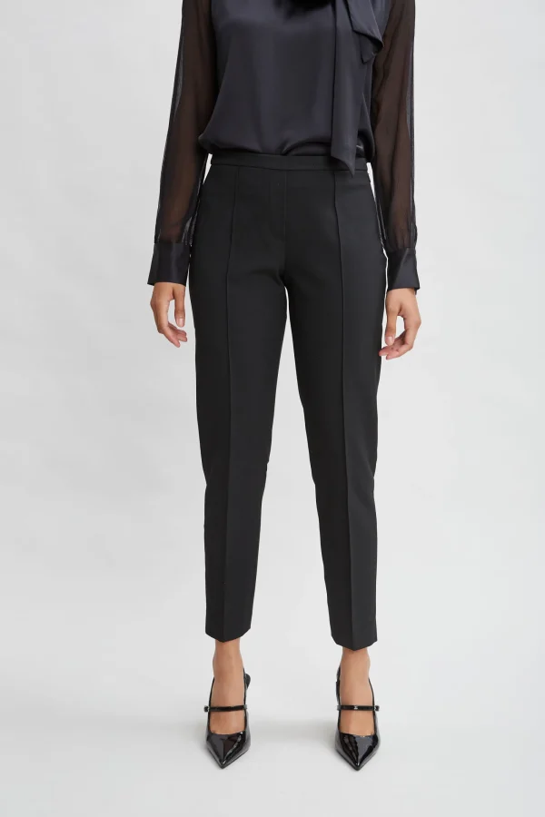 Elie Tahari Bottoms | Suiting-Pintuck Slim Pant