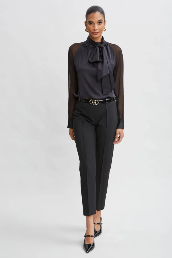 Elie Tahari Bottoms | Suiting-Pintuck Slim Pant